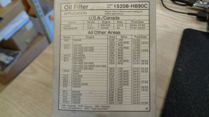 Nissan Patrol GQ/Maverick DA 3.0ltr  Genuine oil filter new part