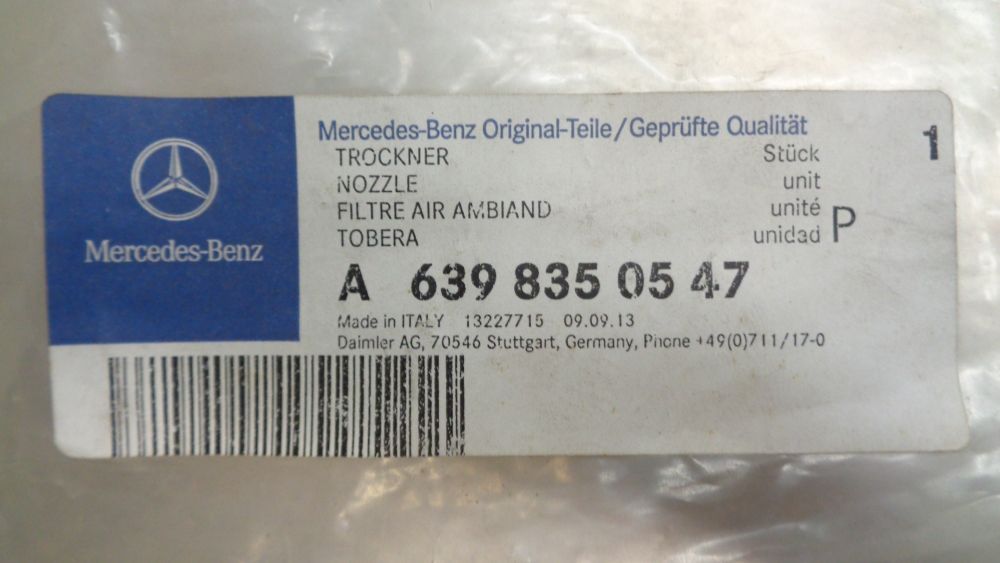 Mercedes Benz Vito Genuine Air Conditioning Dryer New Part