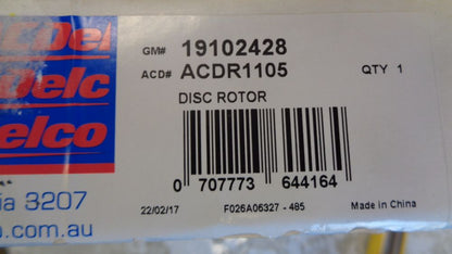 ACDelco front vented brake rotors to suitable for  Holden Captiva CG New Part