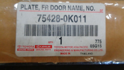Toyota Hilux Genuine VVT-i Front Door Emblem New Part