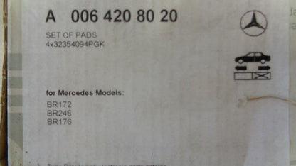 Mercedes-Benz C-Class W117 CLA250 Genuine Rear Brake Pad Set New Part