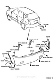 Daihatsu Charade Genuine Rear Bumper Bar Bracket Pair New Part