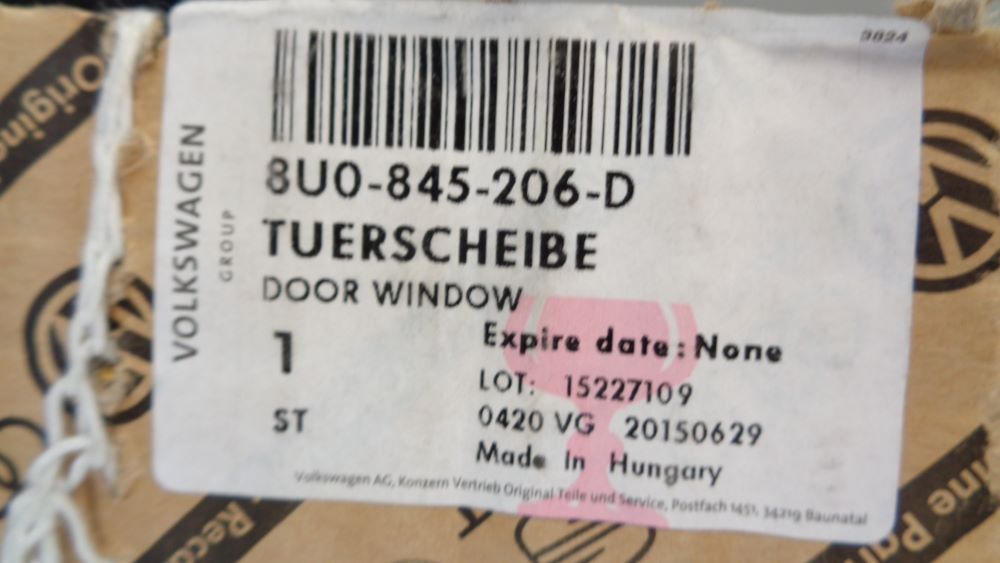 Audi Q3 Genuine Left Hand Rear Window Glass New Part