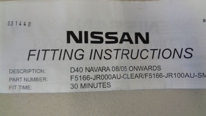 Nissan Navara D40T Genuine Clear Bonnet Protector Kit New Part