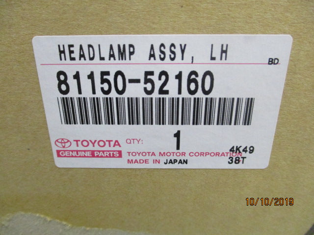 Toyota Echo Sedan Genuine Left Hand Head Light New Part