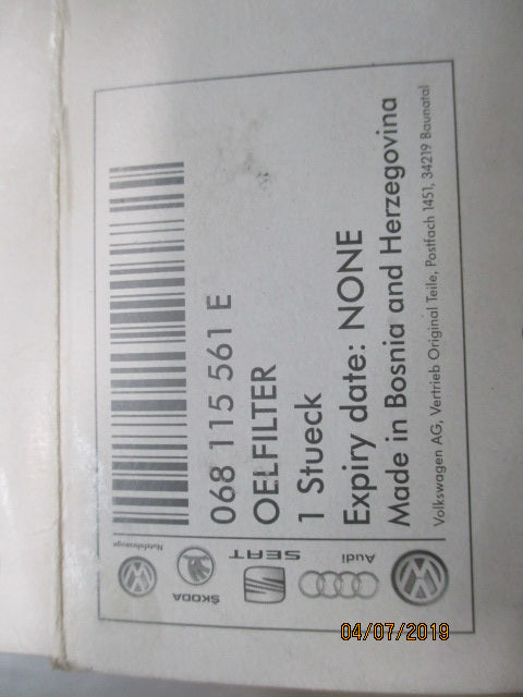 VW Golf MK3 1.9 TDI Genuine Oil Filter New Part