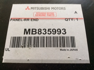 Mitsubishi Lancer Genuine rear end structure for MKJ Lancer New Part