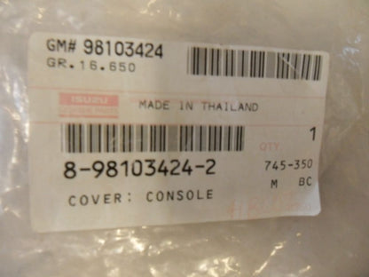 Isuzu D-Max / MU-X Genuine Console Hole Cover New Part