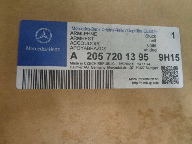 Mercedes Benz C Class W205 Genuine Left Hand Rear  Door Armrest New Part