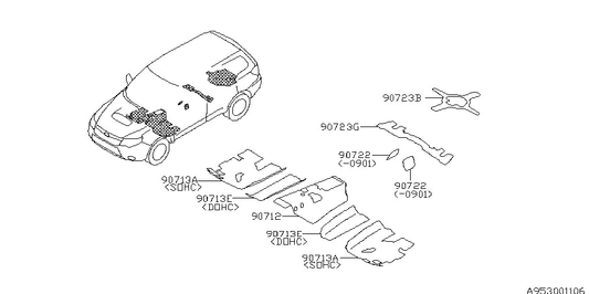 Subaru Genuine rear Silencer Pad New Part