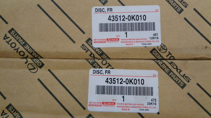 TOYOTA HILUX  GENUINE FRONT DISC ROTOR SET NEW PART