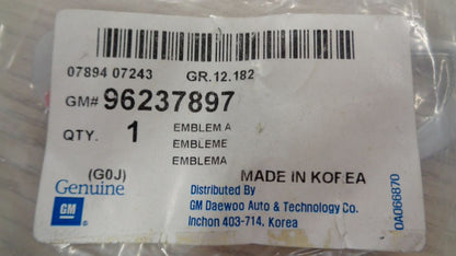 Deawoo Larnos Genuine rear boot emblem sedan new part