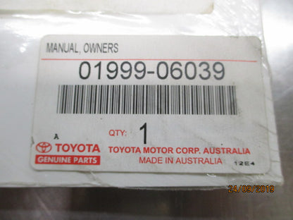 Toyota Camry Genuine Owners Manual New Part