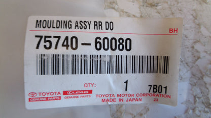 Toyota Landcruiser Genuine left rear window sweep molding new part