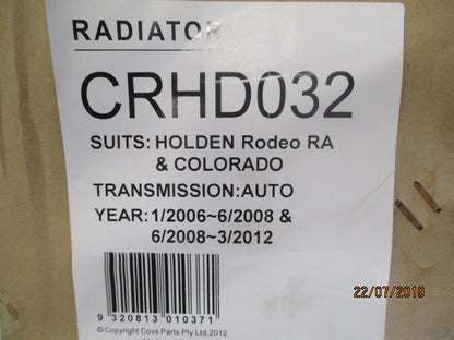 Premtech Radiator Suits Holden RA Rodeo / RC Colorado New Part