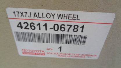 Toyota Aurion AT-X Genuine Alloy Rim 17x7J New Part