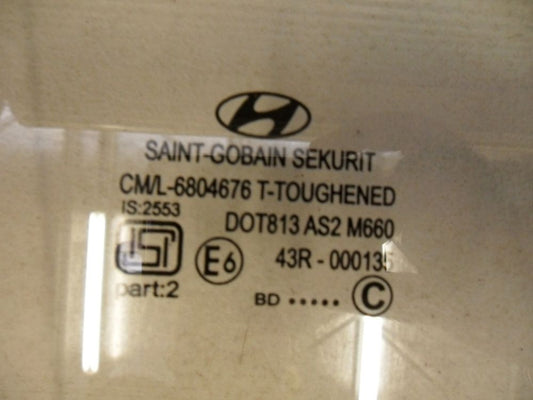 Hyundai I20 Genuine Right Hand Front Door Glass New Part