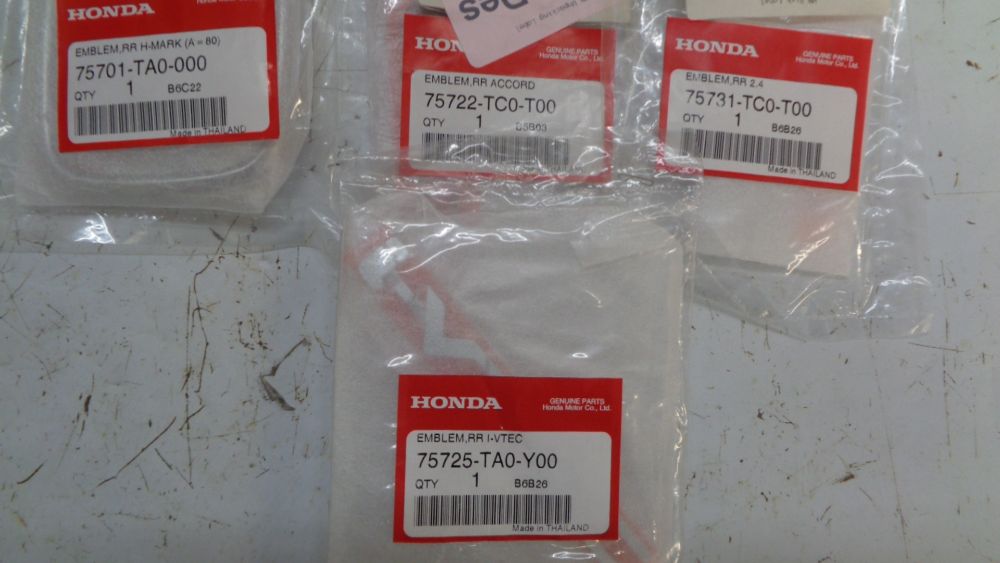 Honda Accord Genuine Rear Badge Set New Part