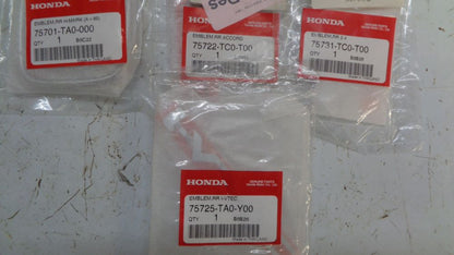 Honda Accord Genuine Rear Badge Set New Part