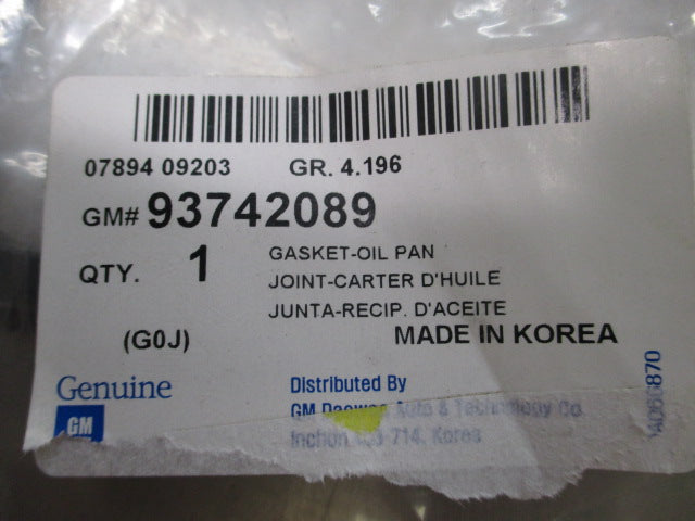 Daewoo Nubira Genuine Oil Pan Gasket New Part