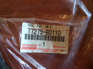 Toyota Landcruiser Genuine fuel tank tube No 2 return line new part