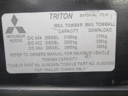 Mitsubishi MQ Triton Genuine Heavy Tow Bar New Part