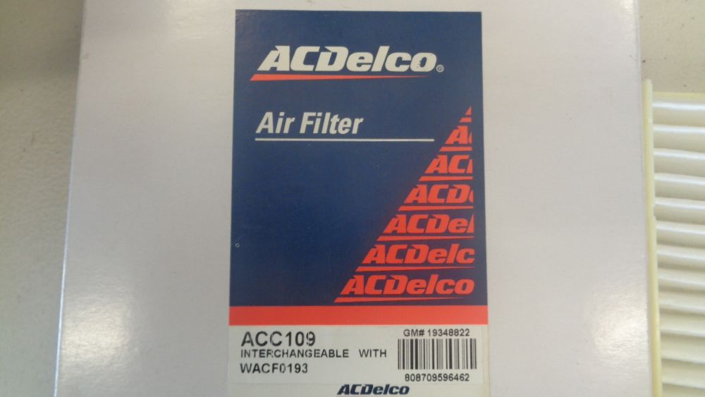 Suzuki Swift Genuine ACDelco Cabin Filter New Part