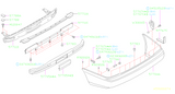 Subaru Legacy Genuine Left Hand Rear Bumper Bar Bracket New Part