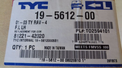 TYC Left Hand Front Fog Light Suitable For Toyota RAV4 Used Part
