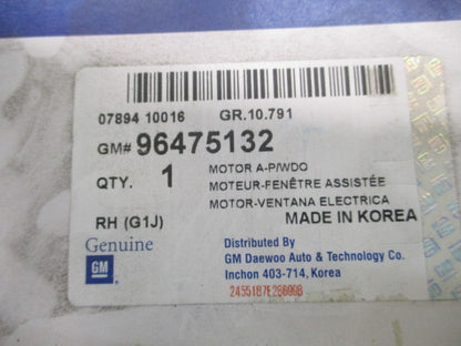 Daewoo Lacetti Genuine Right Hand Rear Power Window Regulator New Part