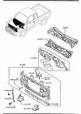 FORD COURIER-RANGER GENUINE LEFT (PASSENGER) CROSS MEMBER BRACKET NEW PART