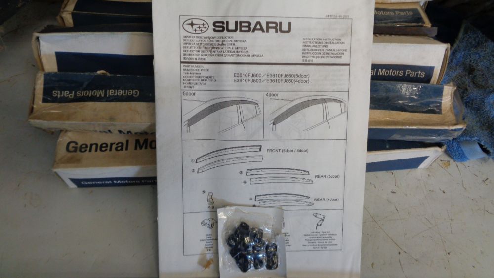 Subaru Impreza/XV  Genuine Weather shield Kit  INCOMPLETE New Part