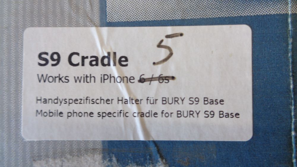 Bury S9 Phone Cradle Suits Iphone 5 New Part