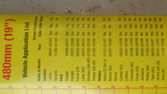 Tridon Wiper Blade 480mm 19 inch suits Various Models New Part