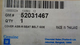 Holden RG Colorado Genuine Dual cab center rear seat belt trim new part