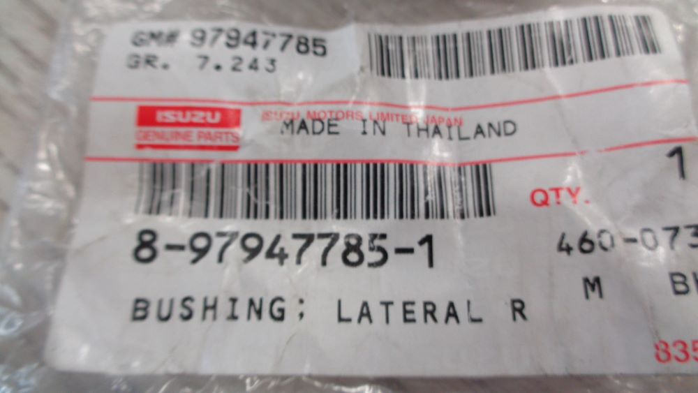 Isuzu D-Max Genuine Rear Lateral Bush New Part