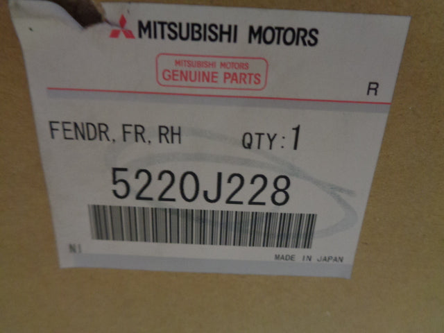 Mitsubishi Outlander Sports Genuine Right Hand Front Guard Panel New Part