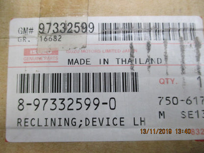 Holden Rodeo Genuine Left Hand Front Reclining Device New Part