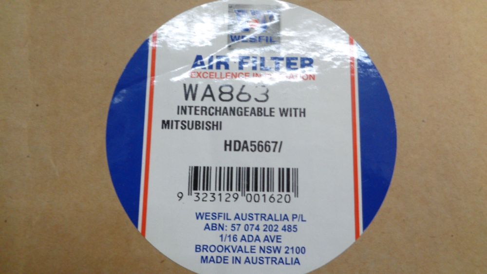 Wesfil Air Filter Suits Mitsubishi Pajero New Part