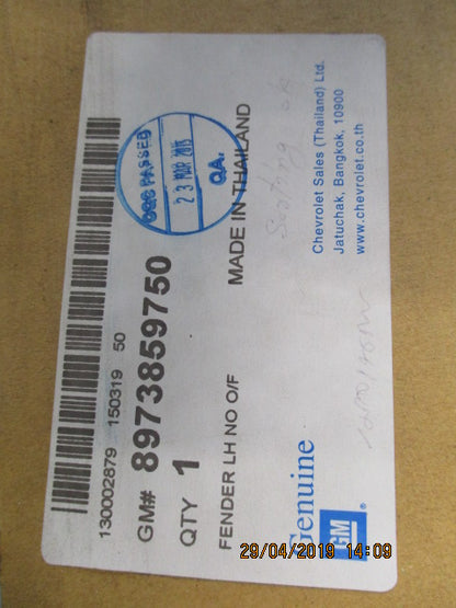 Holden RC Colorado Genuine Left Hand Front Guard No Flare New Part