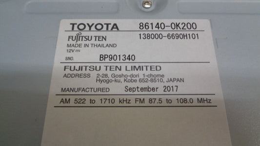 Toyota Hilux SR Genuine Audio System Single CD Bluetooth Radio & Clock New Part