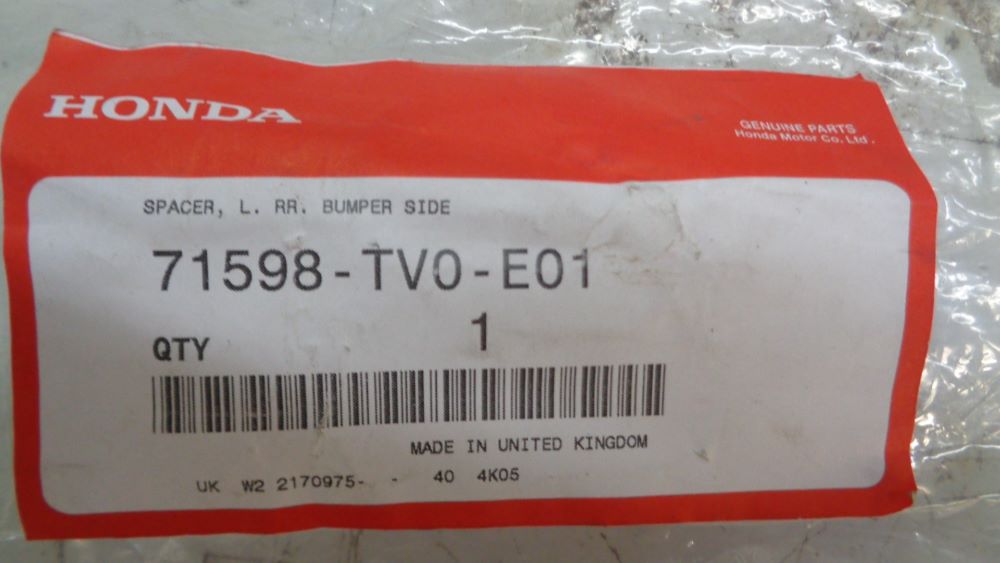 Honda Civic Genuine left hand rear side support bracket new part