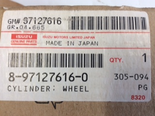 Isuzu LUV Genuine Wheel Cylinder New Part