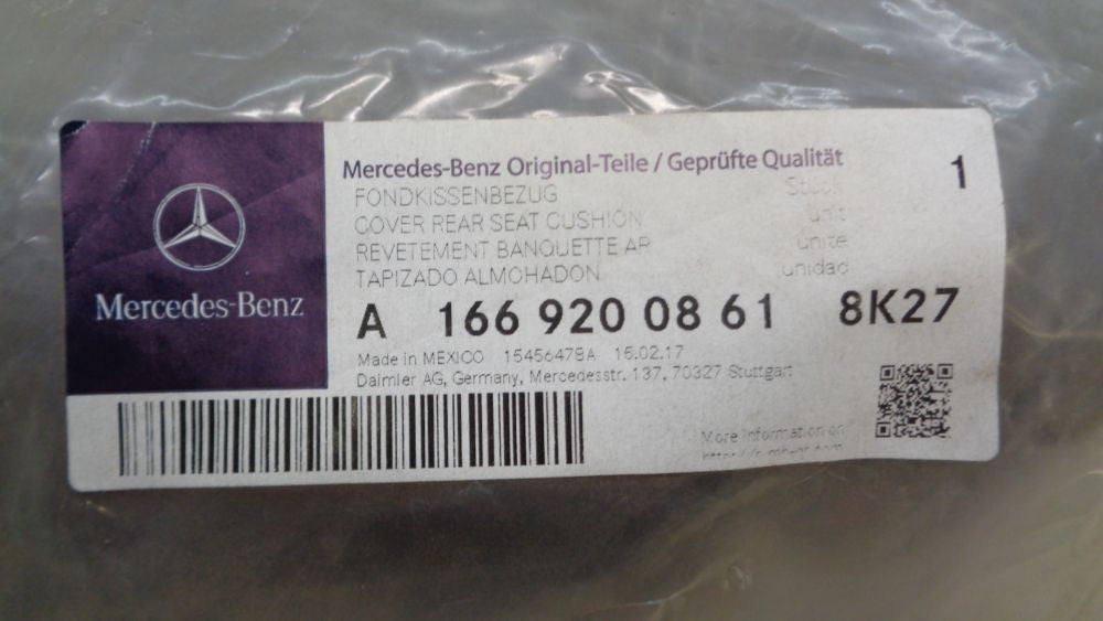 Mercedes Benz GL-Class 63 AMG Genuine Left and Middle Rear Bench Seat Leather Cushion Cover New Part