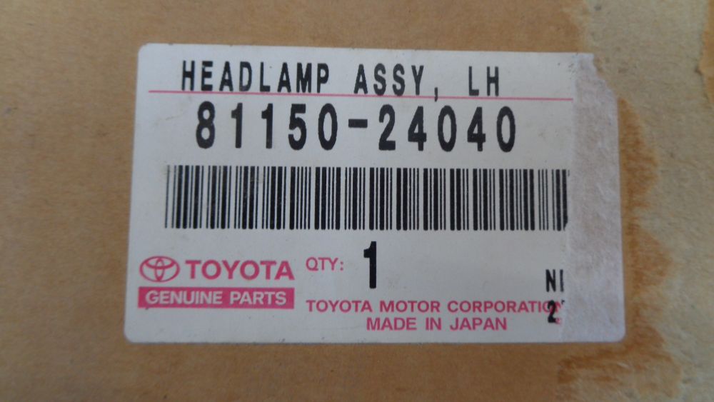 Toyota Soarer Genuine Left (Passenger) Inner Head Light Assy New Part