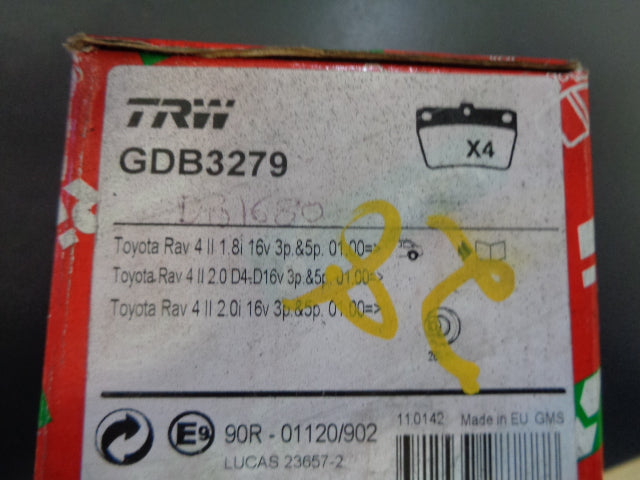 TRW Rear Brake Pad Set Suitable For Toyota Rav 4 New Part