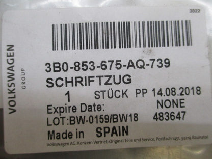 VW Passat Genuine 2.0TDI Rear Boot Emblem New Part
