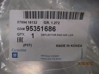 Holden Barina Genuine Right Hand Front Air Guide New Part