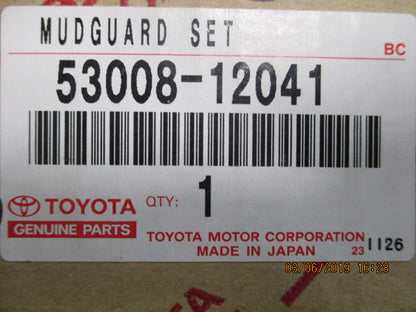 Toyota Corolla Hatch Genuine Front Mud Flap Set New Part