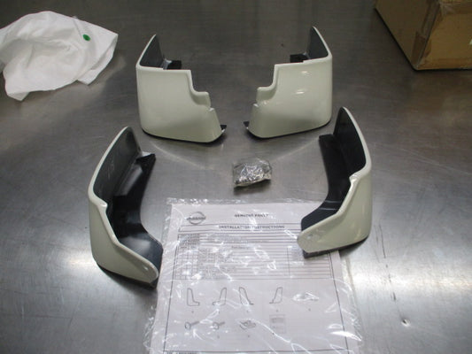 Nissan Pulsar B17 Sedan Genuine Front And Rear Mud Flap Set White New Part